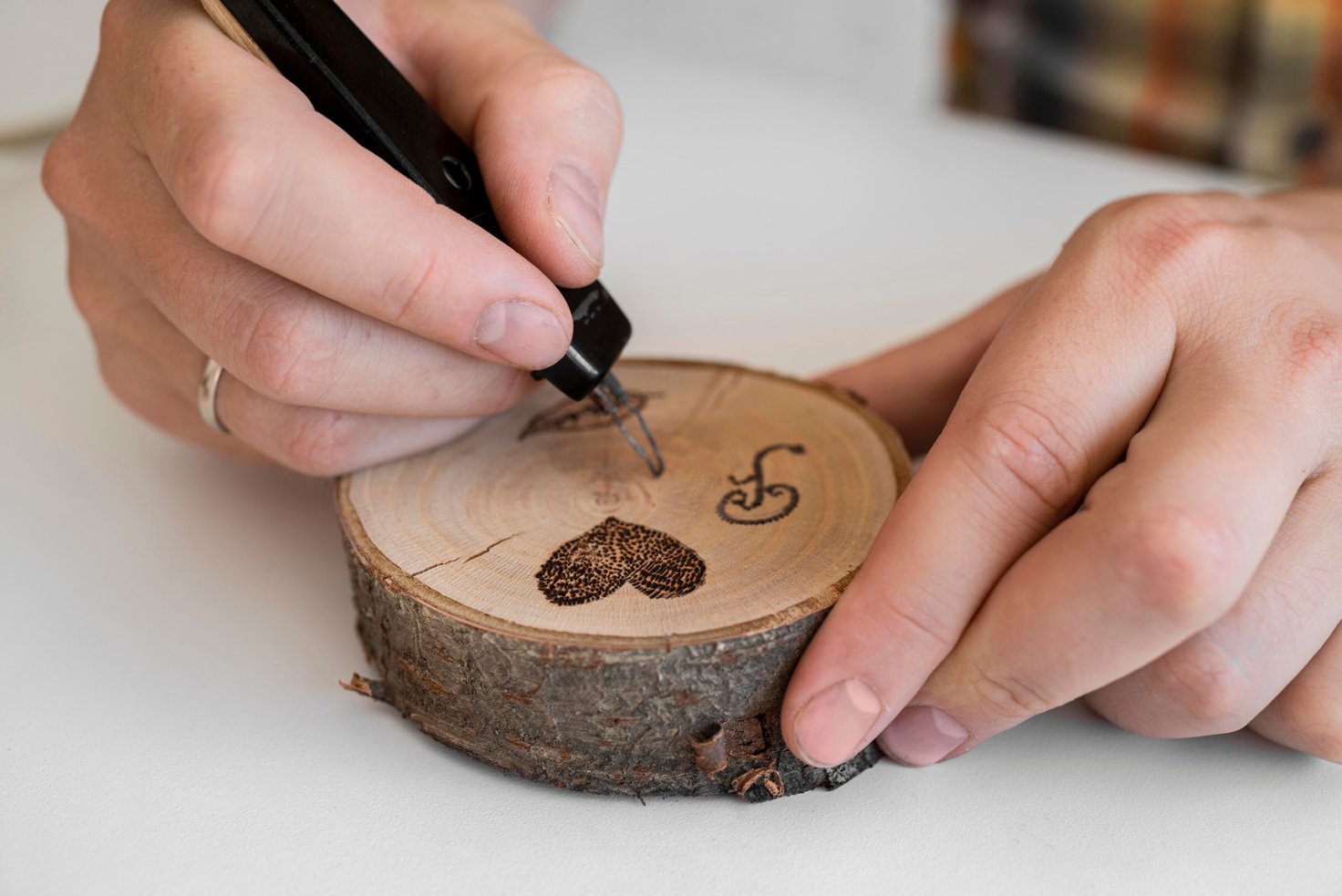 Man Crafting Wood Workshop